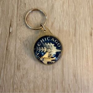 Vintage Chicago Airport Keychain (1970s)